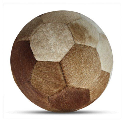 Duesentrieb Designball/FußballFell Gescheckt Braun
