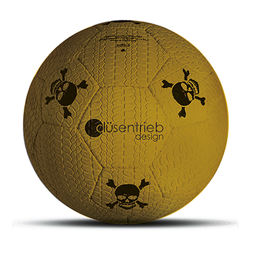 Duesentrieb Designball/Fußball Rubber Reifenprofil Gelb