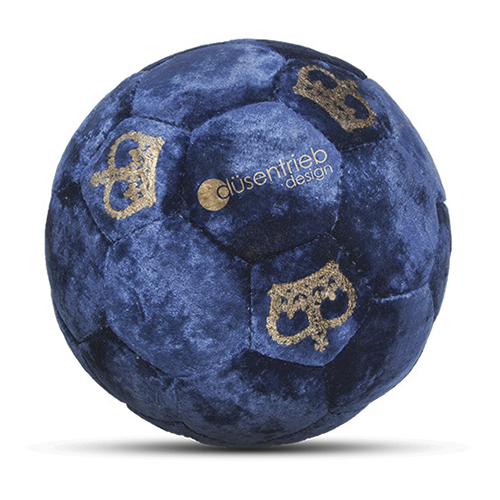 Duesentrieb Designball/Fußball Samt Blau