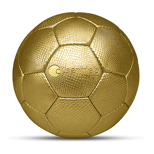 Duesentrieb Designbal/Fußball Schlangenmuster Gold