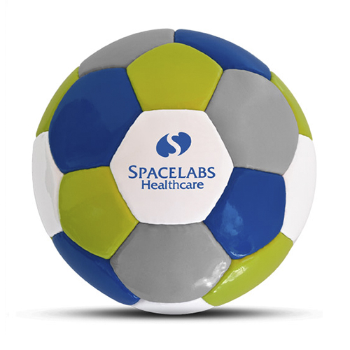 Duesentrieb Werbeball/Fußball Spacelabs Healthcare aus PU-Material mit Logo