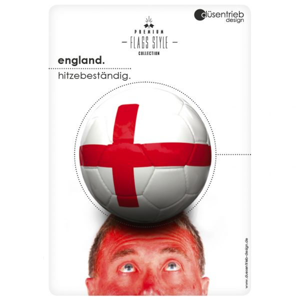 Plakat England hitzebeständig Mann mit rotem Kopf