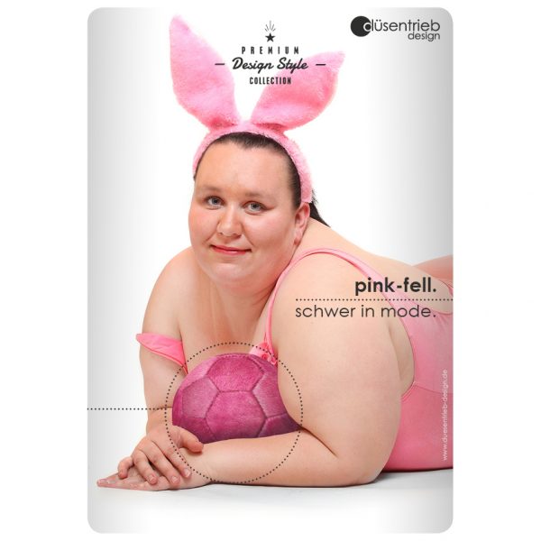 Plakat Hase schwer in mode Fellball in pink