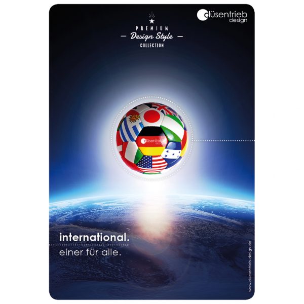 Plakat International einer für alle EM-Fußball über Welt